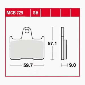 TRW Lucas Bremsbeläge organisch MCB729 59