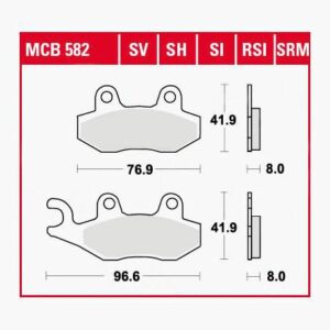 TRW Lucas Bremsbeläge organisch ECO MCB582EC 96