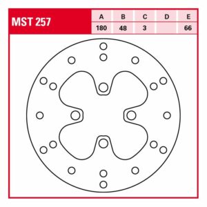 TRW Lucas Bremsscheibe Street starr MST257 180/48/66/3mm