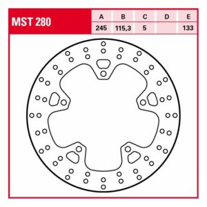 TRW Lucas Bremsscheibe Street starr MST280 245/115