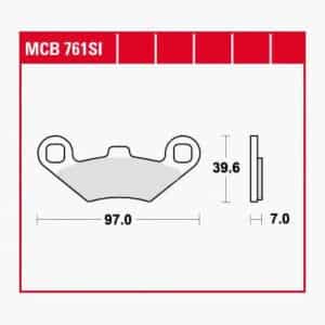 TRW Lucas Bremsbeläge Sintermetall Offroad MCB761SI 97x39