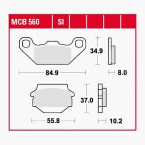 TRW Lucas Bremsbeläge Sintermetall Offroad MCB560SI 84