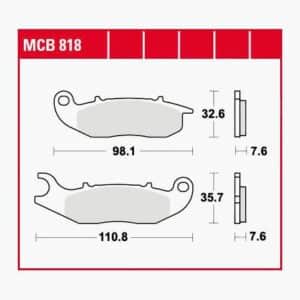 TRW Lucas Bremsbeläge Sintermetall Offroad MCB818SI 98