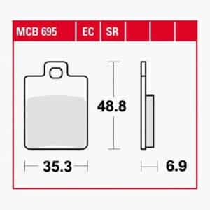 TRW Lucas Bremsbeläge organisch ECO MCB695EC 35