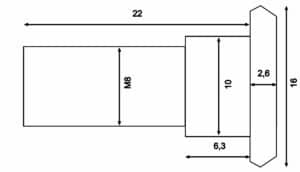 TRW Lucas Bremsscheibenschrauben 6er Satz MSW101-6 M8x22mm