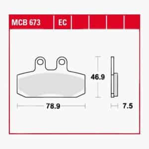 TRW Lucas Bremsbeläge organisch MCB673 78