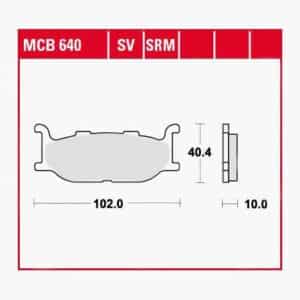 TRW Lucas Bremsbeläge Sintermetall Street MCB640SV 102x40