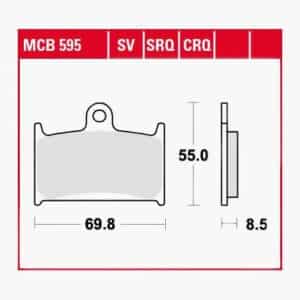 TRW Lucas Bremsbeläge Sintermetall MCB595SRT 69