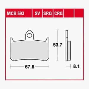 TRW Lucas Bremsbeläge Sintermetall Street MCB593SV 67