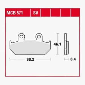 TRW Lucas Bremsbeläge Sintermetall Street MCB571SV 88