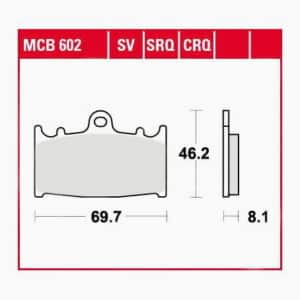 TRW Lucas Bremsbeläge Sintermetall Street MCB602SV 69