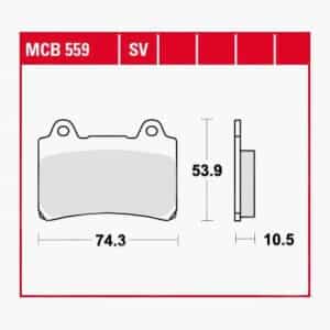 TRW Lucas Bremsbeläge Sintermetall Street MCB559SV 74