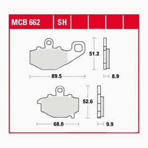 TRW Lucas Bremsbeläge Sintermetall Street MCB662SH 89