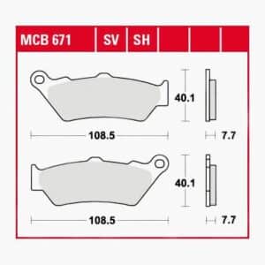 TRW Lucas Bremsbeläge Sintermetall Street MCB671SV 108
