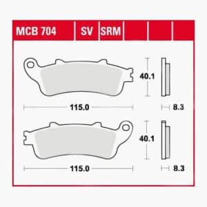 TRW Lucas Bremsbeläge Sintermetall Street MCB704SV 115x40