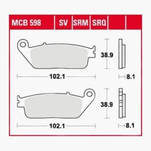 TRW Lucas Bremsbeläge Sintermetall Street MCB598SV 102