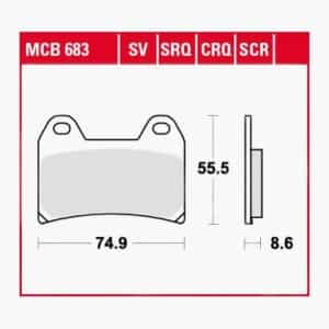 TRW Lucas Bremsbeläge Sintermetall Street MCB683SV 74