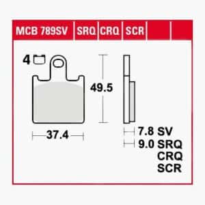 TRW Lucas Bremsbeläge Sintermetall Street MCB789SV 37