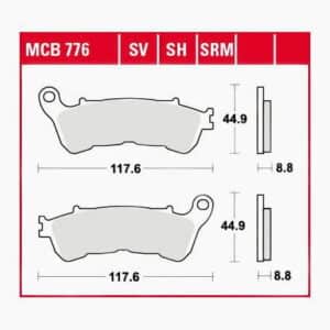 TRW Lucas Bremsbeläge Sintermetall Street MCB776SV 117