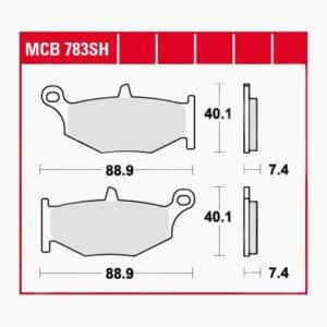 TRW Lucas Bremsbeläge Sintermetall Street MCB783SH 88