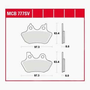 TRW Lucas Bremsbeläge Sintermetall Street MCB777SV 97