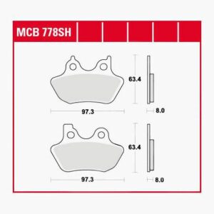 TRW Lucas Bremsbeläge Sintermetall Street MCB778SH 97