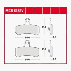 TRW Lucas Bremsbeläge Sintermetall Street MCB813SV 88