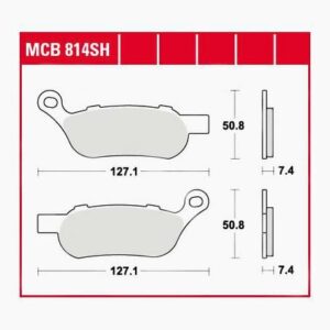 TRW Lucas Bremsbeläge Sintermetall Street MCB814SH 127