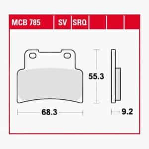 TRW Lucas Bremsbeläge Sintermetall Street MCB785SV 68