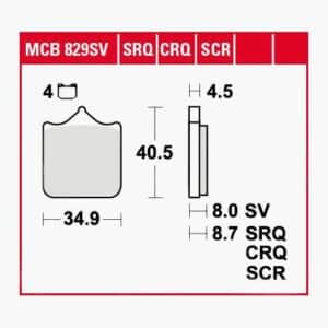 TRW Lucas Bremsbeläge Sintermetall MCB829SRT 34