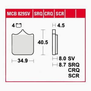 TRW Lucas Bremsbeläge Sintermetall Street MCB829SV 34