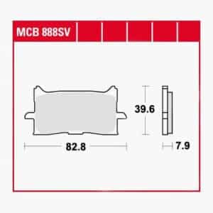 TRW Lucas Bremsbeläge Sintermetall Street MCB888SV 82