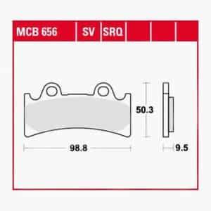 TRW Lucas Bremsbeläge Sintermetall Street MCB656SV 98