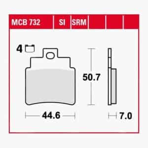 TRW Lucas Bremsbeläge Sintermetall Scooter MCB732SRM 44