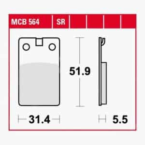 TRW Lucas Bremsbeläge Sintermetall Scooter MCB564SR 31