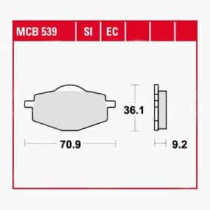 TRW Lucas Bremsbeläge Sintermetall Offroad MCB539SI 70