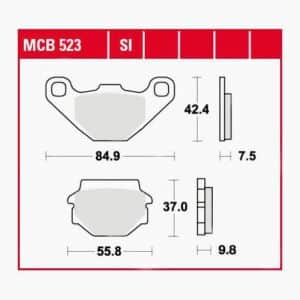 TRW Lucas Bremsbeläge Sintermetall Offroad MCB523SI 84