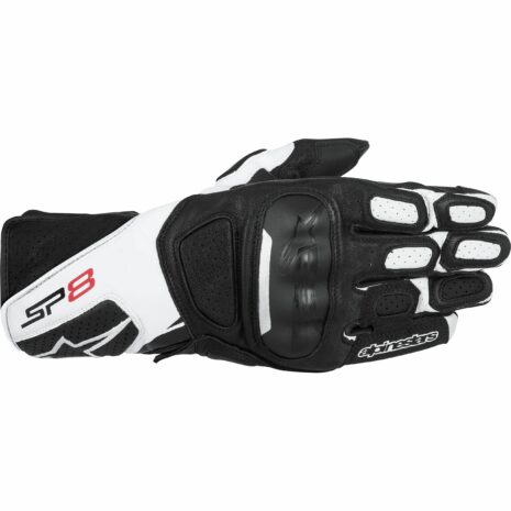 Alpinestars SP-8 V2 Lederhandschuh schwarz/weiß XL Herren