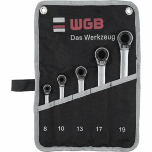 WGB Ring-Maulschlüsselsatz mit Ratsche 235RT 5-teilig