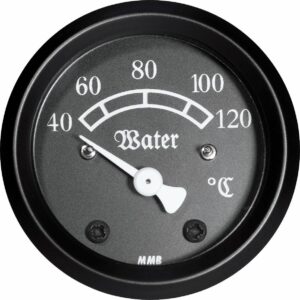 MMB Retro Wassertemperaturanzeige 48mm schwarz/schwarz