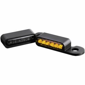 HeinzBikes LED Alu Blinkerpaar vorne für Harley CVO 2002- schwarz