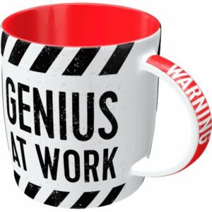 Nostalgic-Art Tasse "WARNING Genius at Work" 330 ml