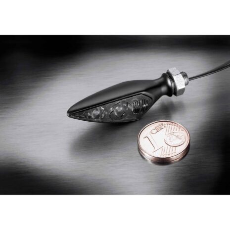 Kellermann LED Metall Blinker M5 Rhombus S Dark schwarz VRHL