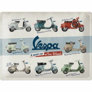 Nostalgic-Art Blechschild 30 x 40 "Vespa - Model Chart"