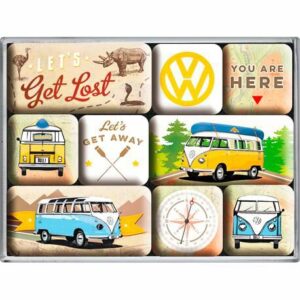 Nostalgic-Art Magnet-Set "VW Bulli-Let´s Get Lost"