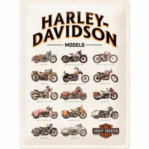 Nostalgic-Art Blechschild 30x40cm "Harley Davidson-Model Chart"
