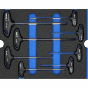 WGB MES blau Innensechskant-Schraubendrehersatz T-Griff 8teilig