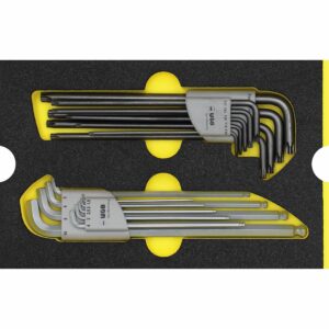 WGB MES gelb T-Profil/Innensechkantschlüsselsatz 18-teilig
