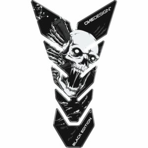 ONEDESIGN Tankpad CG 225x130mm Skull 6 schwarz/weiß