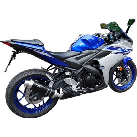 Hashiru Auspuff ST05 rund schwarz für Yamaha YZF R25/R3